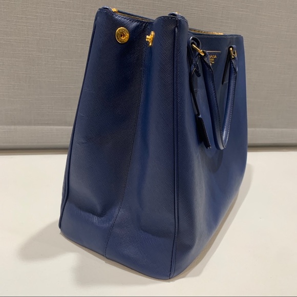 Prada Blue Saffiano Lux Tote Bag- Listing 1 - Picture 7 of 16